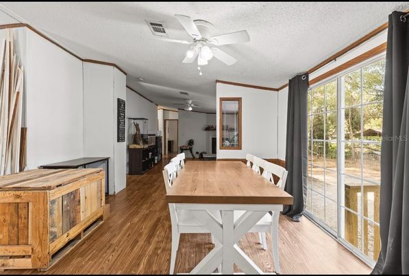 Dining room, Interior, Wood Texture Flooring