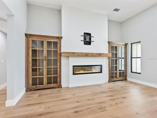 Empty room, Fireplace, Interior, Wood Texture Flooring
