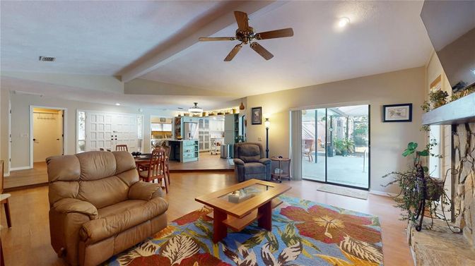 Interior, Living room, Recessed Lighting