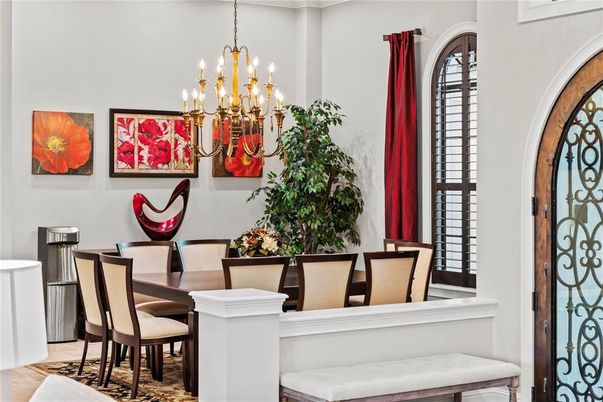Chandelier, Dining room, Interior