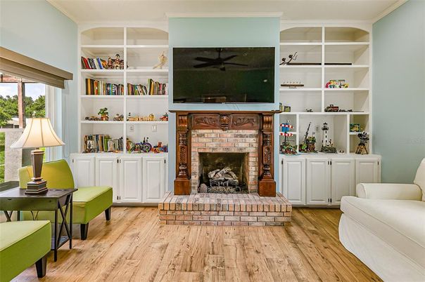 Fireplace, Interior, Wood Texture Flooring