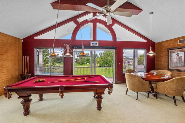 Billiard Table, Game Room, Interior, Pendant Lights
