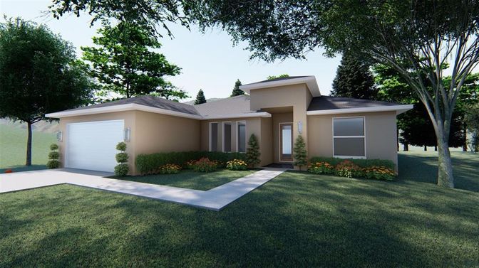 Attached, Backyard, Exterior, Facade, Modern