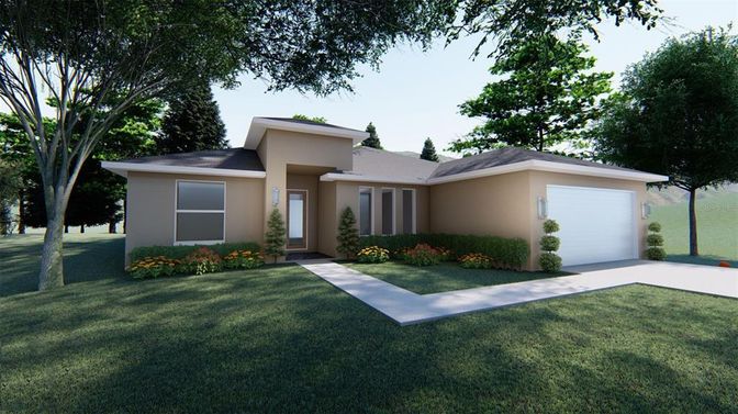 Attached, Backyard, Exterior, Facade, Modern