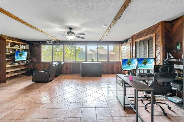 Home Office, Interior, Wooden Walls