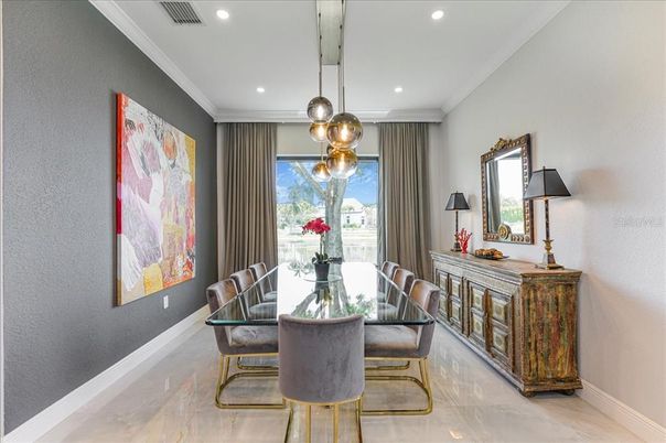 Dining room, Interior, Pendant Lights, Recessed Lighting