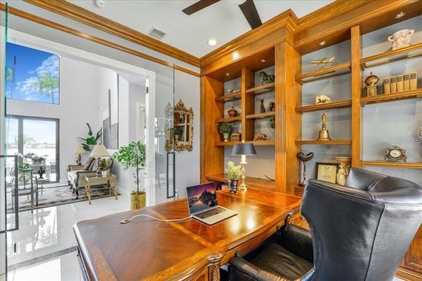 Home Office, Interior, Recessed Lighting