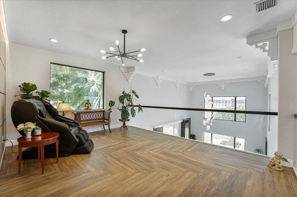 Interior, Pendant Lights, Recessed Lighting, Wood Texture Flooring