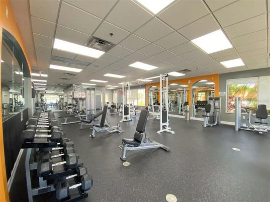 Fitness Equipment, Gym, Interior, Recessed Lighting