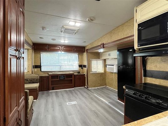 Interior, Kitchen, Wood Texture Flooring