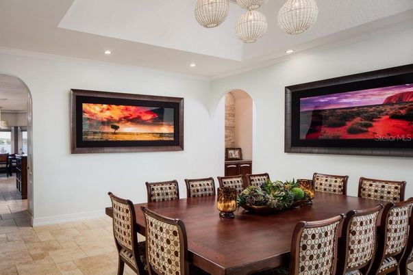 Dining room, Interior, Recessed Lighting