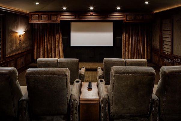 Home Theatre Room, Interior, Projection Screen, Recessed Lighting, Theatre Room