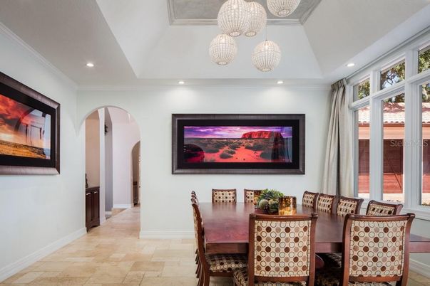 Dining room, Interior, Pendant Lights, Recessed Lighting