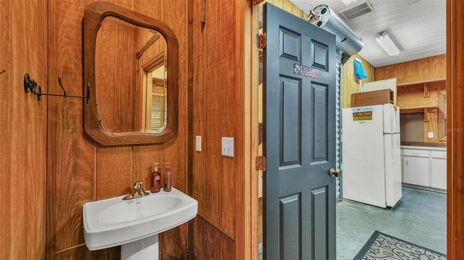 Bathroom, Interior, Wooden Walls