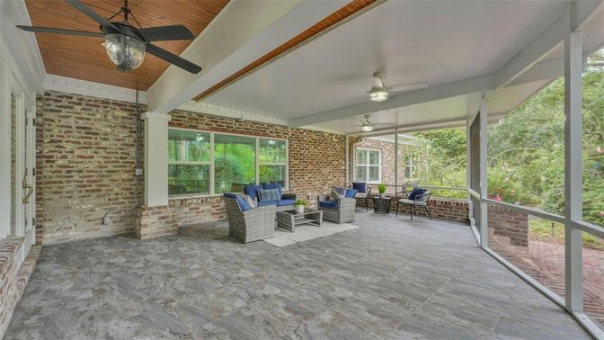 Interior, Living room, Stone Walls, Sun Room