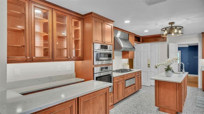 Interior, Kitchen, Recessed Lighting, Stainless Steel Appliances