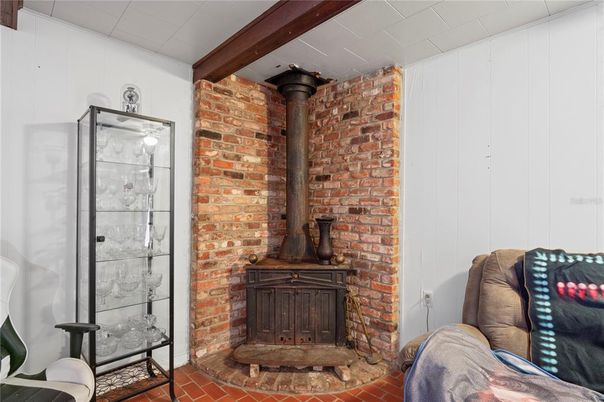 Fireplace, Interior, Stone Walls
