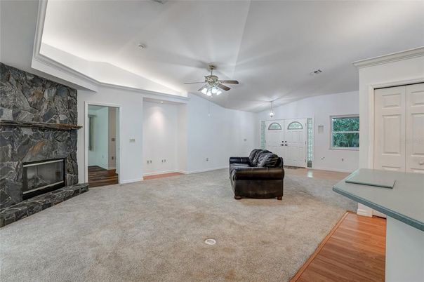 Fireplace, Interior, Wood Texture Flooring
