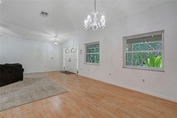 Chandelier, Empty room, Interior, Wood Texture Flooring