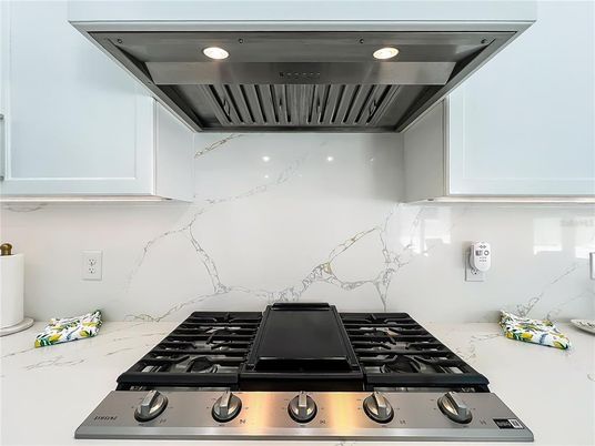 Interior, Kitchen, Marble Walls, Recessed Lighting