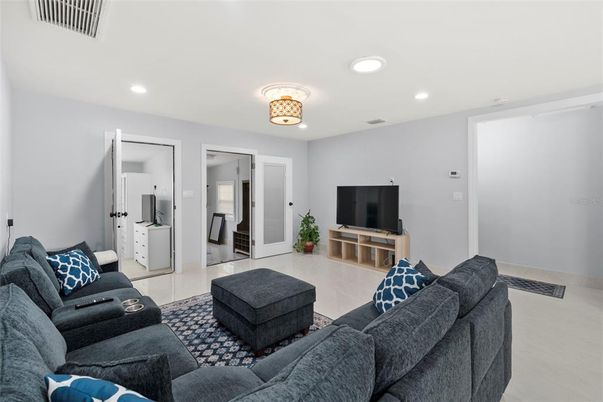 Interior, Living room, Recessed Lighting