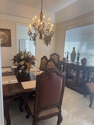Chandelier, Dining room, Interior