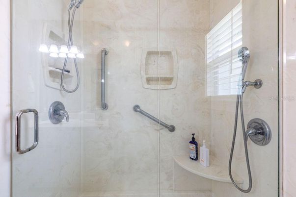 Bathroom, Glass Shower, Interior, Marble Walls