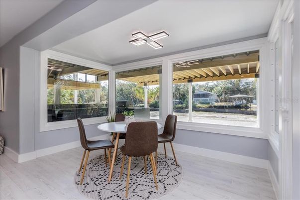 Dining room, Interior, Wood Texture Flooring