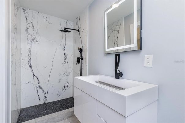 Bathroom, Interior, Marble Walls