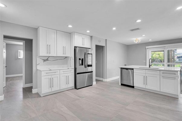 Interior, Kitchen, Recessed Lighting, Stainless Steel Appliances