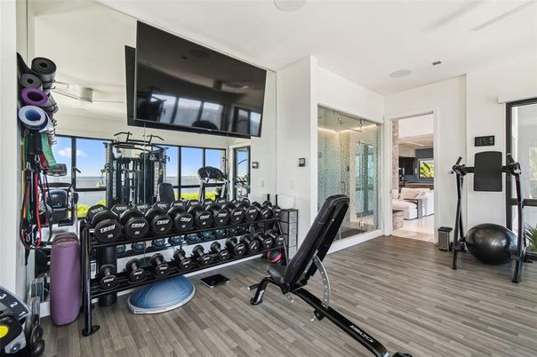 Fitness Equipment, Interior, Wood Texture Flooring