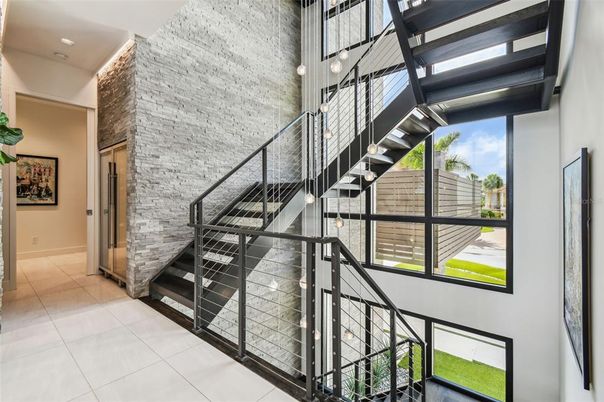 Interior, Recessed Lighting, Stone Walls