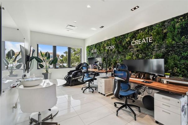 Home Office, Interior, Recessed Lighting