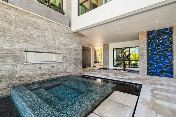 Interior, Recessed Lighting, Stone Walls