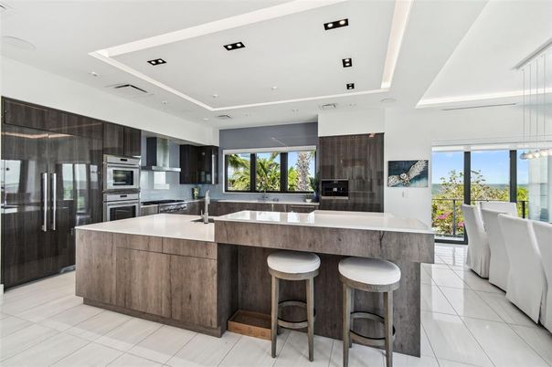 Interior, Kitchen, Pendant Lights, Recessed Lighting, Stainless Steel Appliances, Water