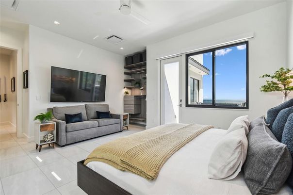 Bedroom, Interior, Recessed Lighting