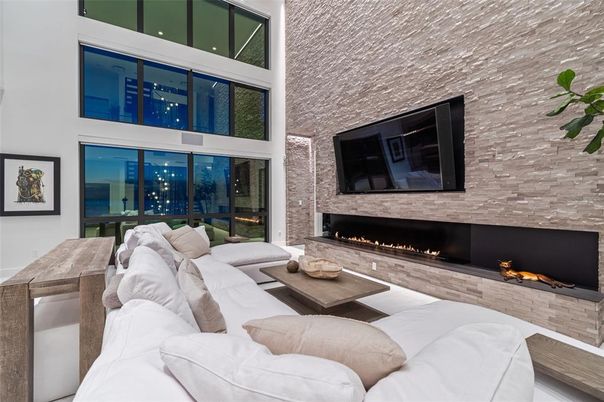 Fireplace, Interior, Living room, Stone Walls
