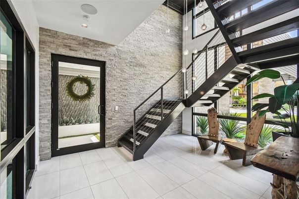 Interior, Pendant Lights, Stone Walls