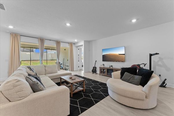 Interior, Living room, Recessed Lighting