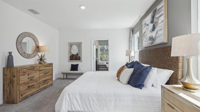 Bedroom, Interior, Recessed Lighting