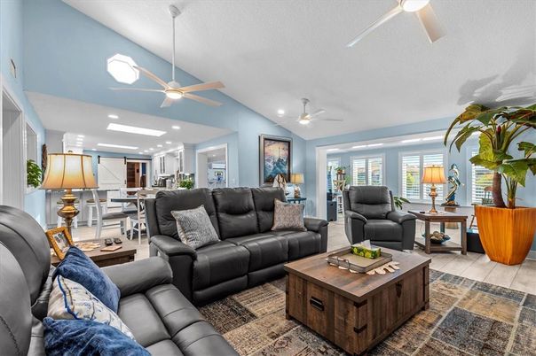 Dining room, Interior, Kitchen, Living room, Recessed Lighting
