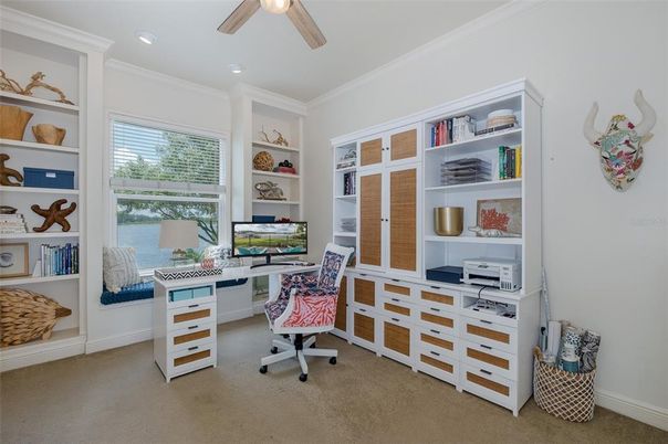 Home Office, Interior, Recessed Lighting