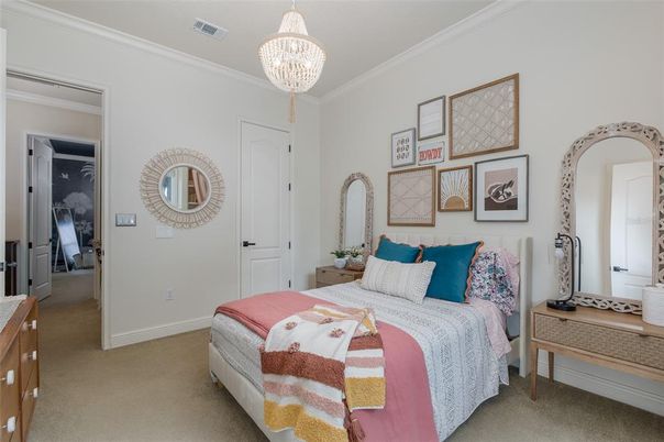 Bedroom, Chandelier, Interior