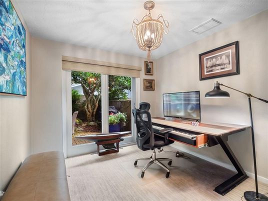 Chandelier, Home Office, Interior