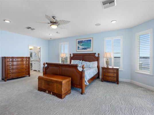 Bedroom, Interior, Recessed Lighting