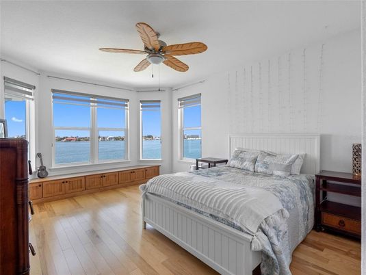 Bedroom, Interior, Water, Wood Texture Flooring