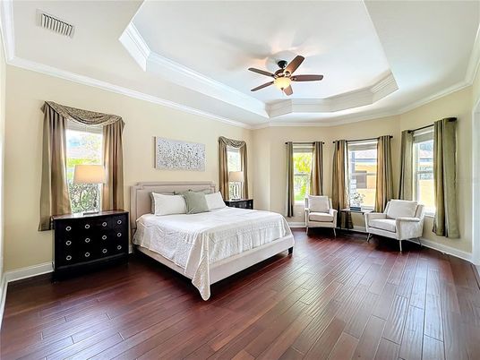 Bedroom, Interior, Wood Texture Flooring