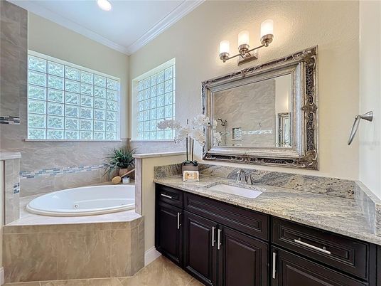 Bathroom, Dual Sink Vanities, Interior, Recessed Lighting