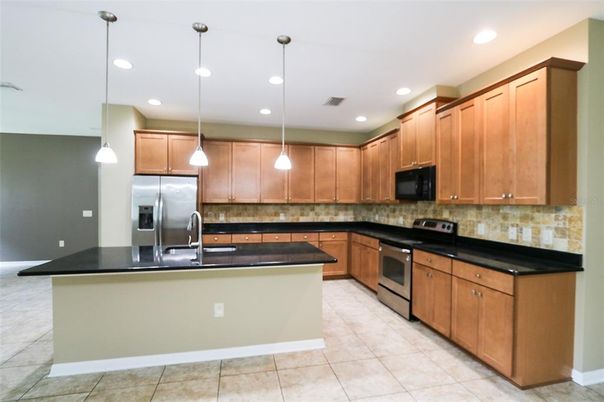 Interior, Kitchen, Pendant Lights, Recessed Lighting, Stainless Steel Appliances