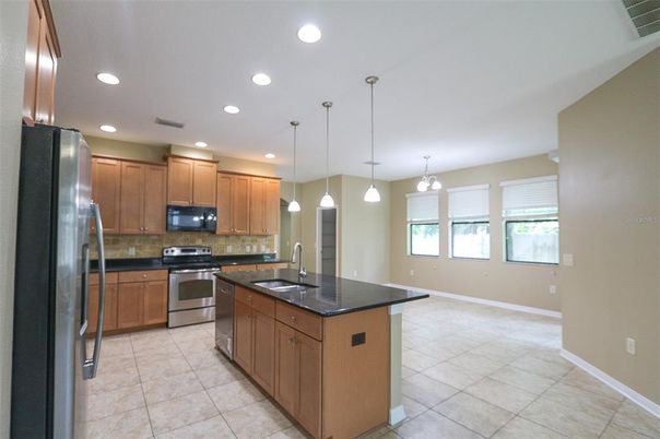 Interior, Kitchen, Pendant Lights, Recessed Lighting, Stainless Steel Appliances